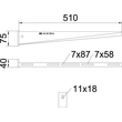 6420788 OBO AW 15 51 FT Wand- und Stielausleger B510mm Produktbild Additional View 1 S