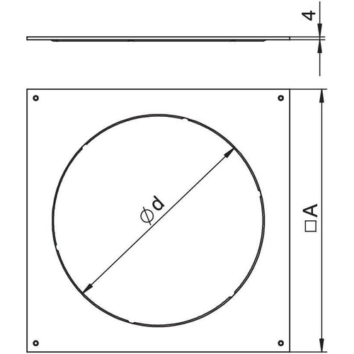 7400549 OBO DUG 350-3 R9 Montagedeckel 383x383x4 350-2/3 für R9 Produktbild Additional View 1 L