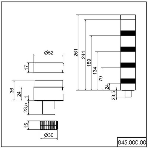 84500000 WERMA Anschlusselement BK Produktbild Additional View 1 L