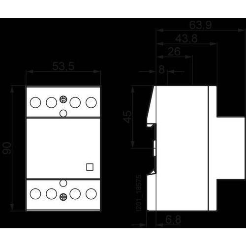 5TT5050-0 SIEMENS INSTA Schütz 4S Kont. f. AC 230V 400V 63A Ansteuerung AC230V Produktbild Additional View 2 L