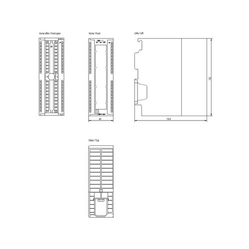 6ES7331-7NF00-0AB0 SIEMENS Simatic S7-300 Analogeingabe SM 331 Produktbild Additional View 1 L