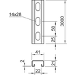 1122924 OBO C-Profilschiene-Montageschi. gelocht 3000mm Schlitzw. 22mm 41x21 Produktbild 1 S