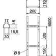 6216442 OBO LG 112 6000 FS Kabelleiter gelocht mit VS-Sprosse 110x200x6000 Produktbild Additional View 1 S