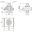 540250 DEHN Uni Erdungsklemme Niro f. RD 8-10 u. Leiter 4-50mm² M8 Schraube Produktbild Additional View 2 S