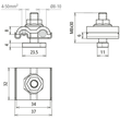 540250 DEHN Uni Erdungsklemme Niro f. RD 8-10 u. Leiter 4-50mm² M8 Schraube Produktbild Additional View 1 S