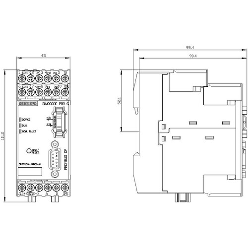3UF7000-1AB00-0 Siemens Profibus RS 485 Simocode Pro C 4E/3A Produktbild Additional View 2 L