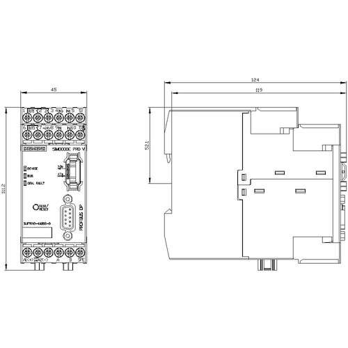 3UF7010-1AB00-0 Siemens Profibus RS485 Simocode Pro V Grundgerät 2 Produktbild Additional View 2 L
