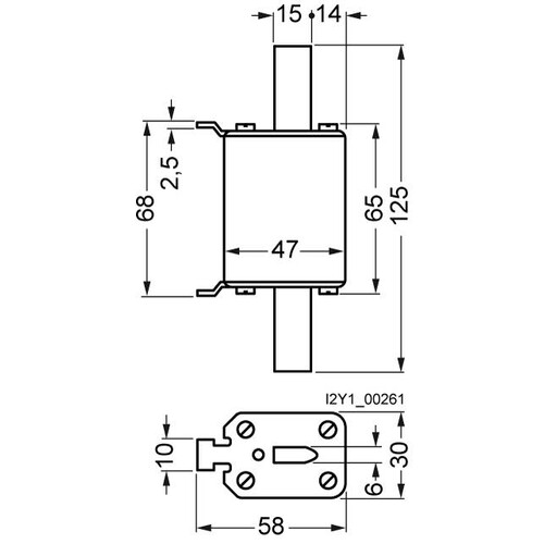 3NE4120 SIEMENS Sitor-Sicherungseinsatz 80A AC 1000V DIN 43620 Gr.0 Produktbild Additional View 1 L