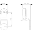 3SE5000-0AA16 SIEMENS Schwenkhebel für Positionsschalter 3SE51 Edelstahlheb Produktbild Additional View 1 S