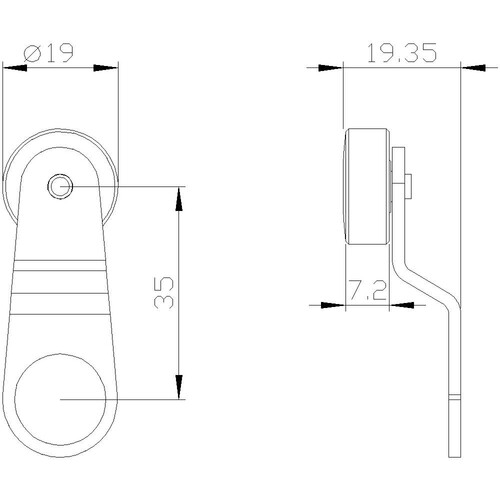 3SE5000-0AA16 SIEMENS Schwenkhebel für Positionsschalter 3SE51 Edelstahlheb Produktbild Additional View 1 L