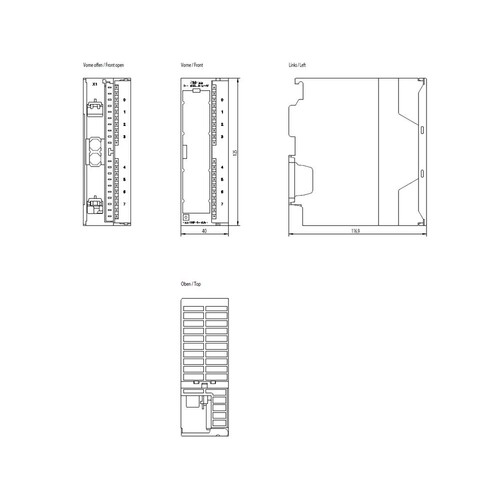 6ES7322-1HF01-0AA0 SIEMENS Simatic S7-300, Digitalausgabe SM322 Produktbild Additional View 1 L