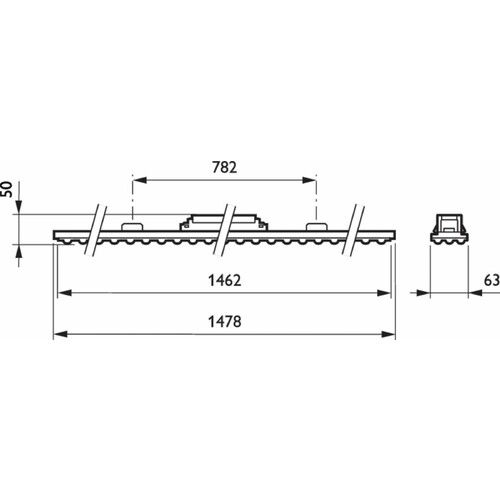 66602799 Philips LED-Lichtträger 6600lm Maxos 4MX850 491 LED66S/840 PSD WB WH Produktbild Additional View 3 L