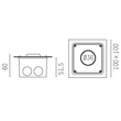 56-AK7530 MOLTO LUCE Zubehör ET51,5L100B100 Unterklemmputzdose AK75 Produktbild Additional View 1 S