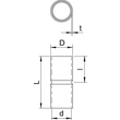 2046026 OBO SV40 W ALU Aluminium Verbindungsmuffe ohne Gewinde D=40mm Alu Produktbild Additional View 1 S