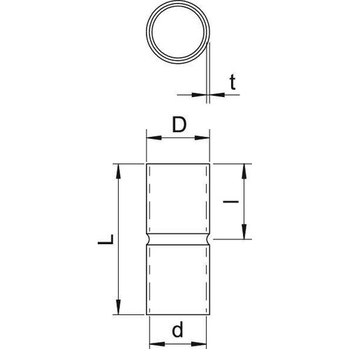 2046026 OBO SV40 W ALU Aluminium Verbindungsmuffe ohne Gewinde D=40mm Alu Produktbild Additional View 1 L