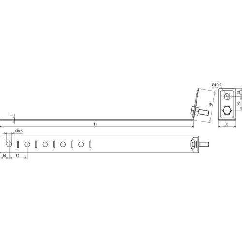 423010 DEHN Regenrohrschelle 60-100mm St/tZn m. Anschluss-Bohrung D 10,5mm Produktbild Additional View 1 L