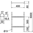 6208633 OBO LG 640 VS 6000FS Kabelleiter gelocht mit VS-Sprosse 60x400x6000 Produktbild Additional View 1 S