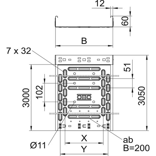 6047719 OBO RKSM 650 FS Kabelrinne RKSM Magic mit Schnellverbin. 60x500x3050 Produktbild Additional View 1 L