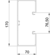 6274701 OBO GK-70170CW Geräteeinbaukanal mit Bodenlochung 70x170x2000 Produktbild Additional View 1 S