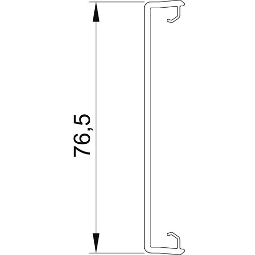 6278681 OBO GK-OTGCW Oberteil glatt 80x2000mm PVC cremeweiÃ RAL 9001 Produktbild Additional View 1 L