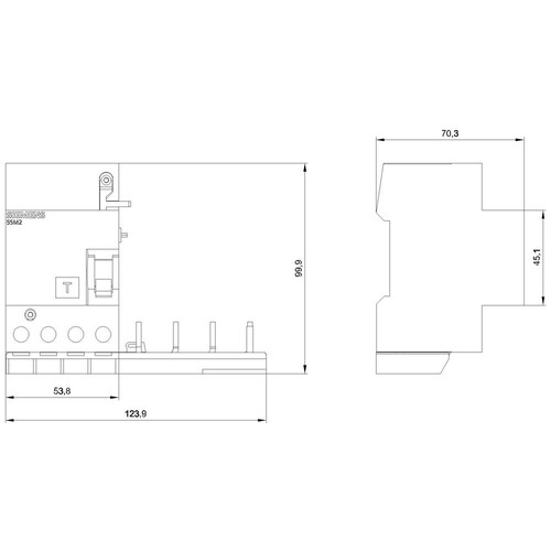 5SM2345-6 Siemens FI-BLOCK A 0.3-63A 4P 30MA Produktbild Additional View 1 L