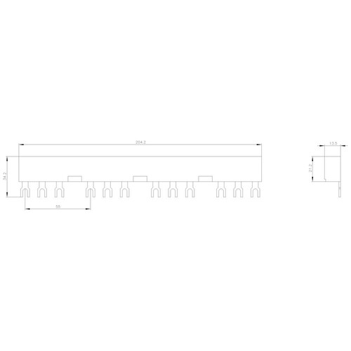 3RV1915-2CB Siemens 3PHAS-SAMMELSCHIENEN BGR.S0/S00 Produktbild Additional View 1 L