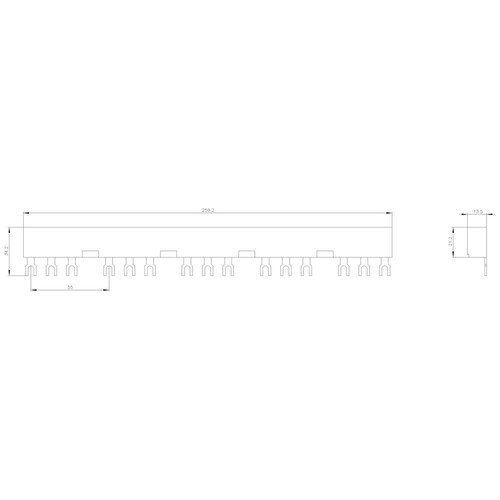 3RV1915-2DB Siemens 3PHAS-SAMMELSCHIENEN BGR.S0/S00 Produktbild Additional View 1 L