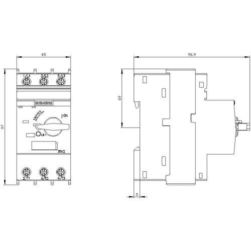 3RV2311-1AC10 Siemens LEISTUNGSSCHALTER SCHRAUBANSCHL. 1,6A Produktbild Additional View 2 L