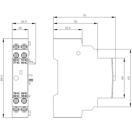 3RV2921-1M Siemens MELDESCHALTER FUER 3RV2 Produktbild Additional View 2 L