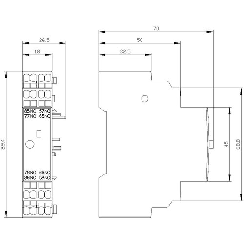 3RV2921-2M Siemens MELDESCHALTER FUER 3RV2 Produktbild Additional View 2 L