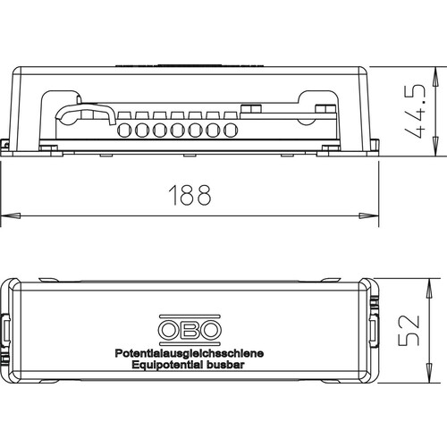 5015111 OBO 1809 A Potentialausgleichsschiene für Außenbere Produktbild Additional View 1 L