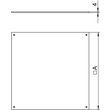 7400577 OBO DU 350-2 Blinddeckel für UZD350-2/3 383x383x4 Stahl bandverzinkt Produktbild Additional View 1 S