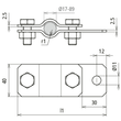 410359 DEHN Erdungsrohrschelle D 48,3mm NIRO m. Anschlussbohrung D 11mm Produktbild Additional View 1 S