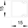 6191002 OBO WDK15015RW Wand- und Deckenkanal mit Bodenlochung 15x15x2000 Produktbild Additional View 1 S