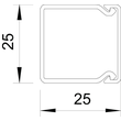 6191053 OBO WDK25025RW Wand- und Deckenkanal mit Bodenlochung 25x25x2000 Produktbild Additional View 1 S