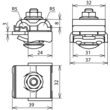 365250 DEHN UNI-Falzklemme NIRO/Al f. Rd 8-10mm Leiter 4-50mm² f.Falze 0,7-8mm Produktbild Additional View 2 S
