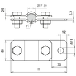 410329 DEHN Erdungsrohrschelle D 26,9mm NIRO m. Anschlussbohrung D 11mm Produktbild Additional View 2 S