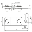 410329 DEHN Erdungsrohrschelle D 26,9mm NIRO m. Anschlussbohrung D 11mm Produktbild Additional View 1 S