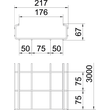 6017444 OBO CGR 50 200 FT C-Gitterrinne 50x200x3000 Stahl tauchfeuerverzinkt Produktbild Additional View 1 S