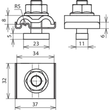 540260 DEHN UNI-Erdungsklemme NIRO f. Rd 8-10mm u.Leiter 4-50mm² m.Schraube M10 Produktbild Additional View 2 S