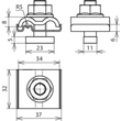 540260 DEHN UNI-Erdungsklemme NIRO f. Rd 8-10mm u.Leiter 4-50mm² m.Schraube M10 Produktbild Additional View 1 S