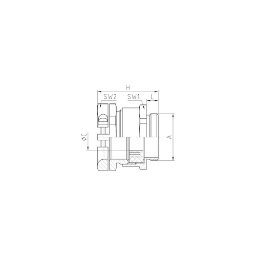 19.548M63 JACOB Klemmbacken Kabelverschraubung M63x1,5 Produktbild Additional View 1 L