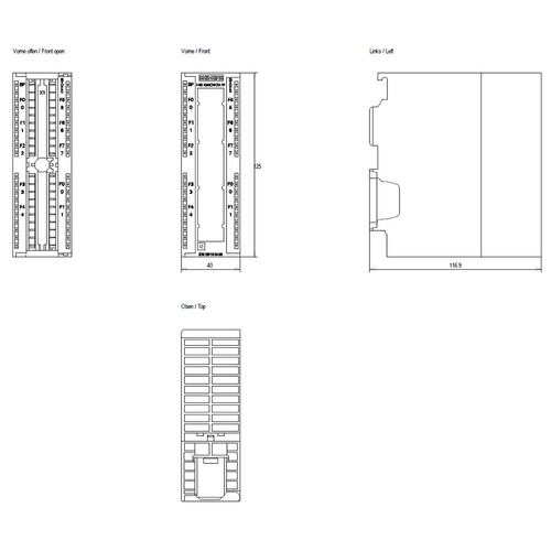 6ES7326-2BF10-0AB0 SIEMENS Simatic S7 Digitalausgabe SM326 F-DO10 X DC24V Produktbild Additional View 1 L