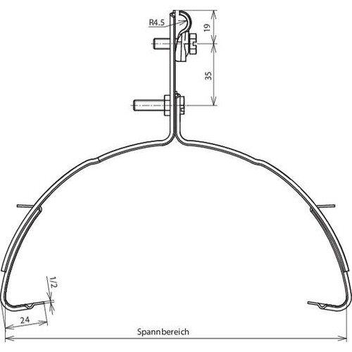 202900 DEHN Dachleitungshalter DEHNQUICK NIRO f. Rd 6-10mm verstellbar 120-240mm Produktbild Additional View 1 L