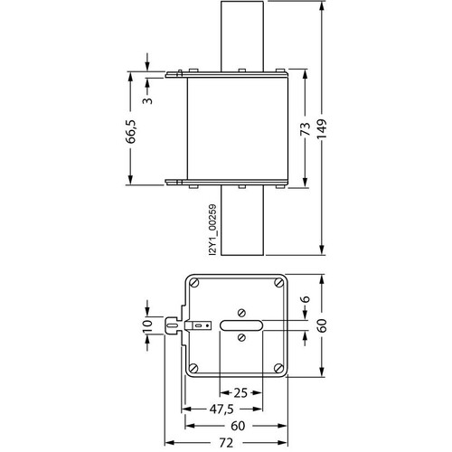 3NE1334-2 Siemens Halbleitersicherung Sitor Gr.2 500A 690V Produktbild Additional View 1 L