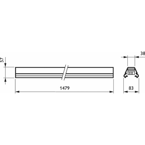 58364599 PHILIPS Maxos TST5 Tragschiene Produktbild Additional View 1 L
