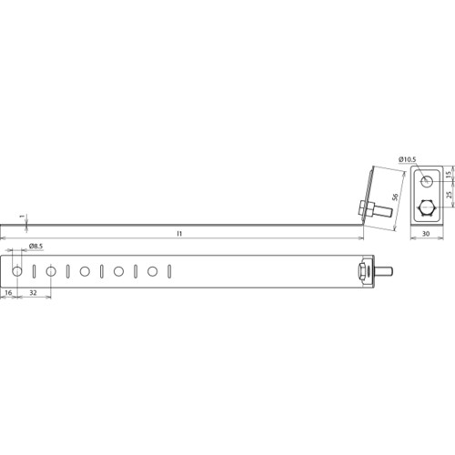423019 DEHN Regenrohrschelle 60-100mm NIRO m. Anschluss-Bohrung D 10,5mm Produktbild Additional View 2 L