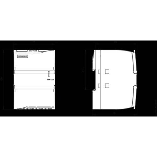 6EP1332-1SH71 SIEMENS Simatic S7-1200 Power Modul PM1207 Produktbild Additional View 2 L