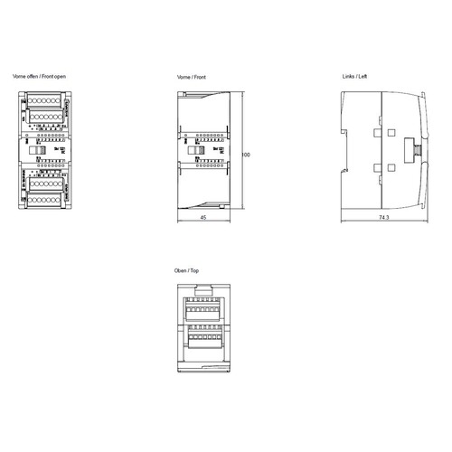 6ES7221-1BH32-0XB0 Siemens Simatic S7-1200 Digitaleingabe SM1221 16DI 24VDC Produktbild Additional View 2 L