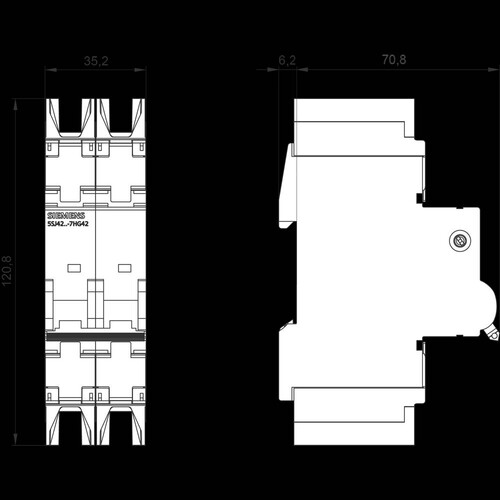 5SJ4202-7HG42 SIEMENS Leistungsschutz- schalter 10 Ka 2polig C, 2A Produktbild Additional View 1 L